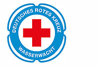 Logo der DRK Wasserwacht: Rotes Kreuz in einem hellblauen Rettungsring