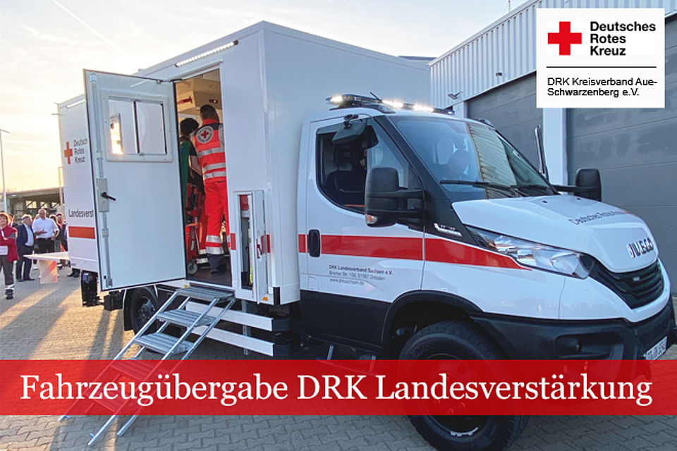 Foto vom neuen Allrad RTW der DRK Landesverstärkung
