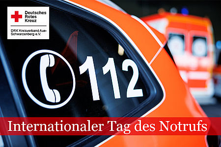 Notarztfahrzeug mit dem Aufdruck 112 auf dem Seitenfenster