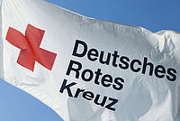 Fahne mit DRK Kompaktlogo 
