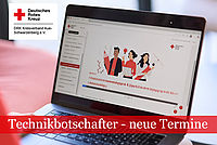 Blick auf den Bildschirm eines geöffneten Laptops